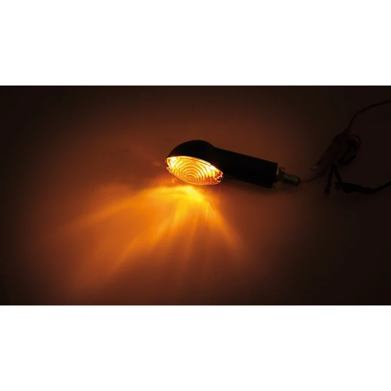 Blinker Paar Highsider Cateye, Schwarz, Getönt, M10, E-geprüft, 12V/21W
