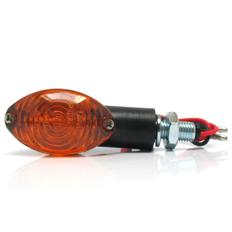 Blinker Paar Highsider Cateye, Schwarz, Gelb, M10, E-geprüft, 12V/21W