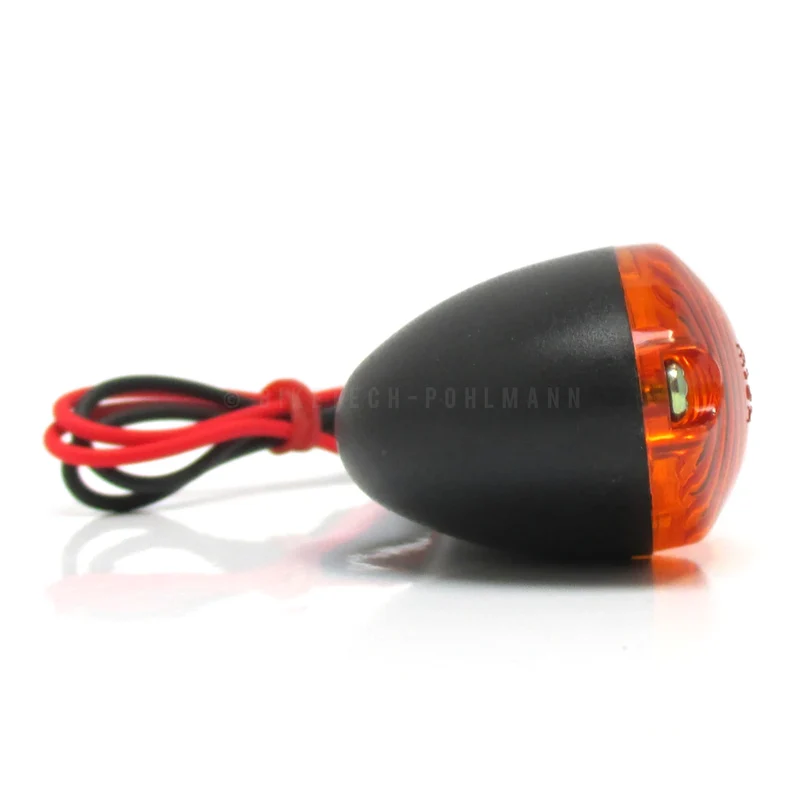 Blinker Paar Highsider Cateye, Schwarz, Gelb, M10, E-geprüft, 12V/21W