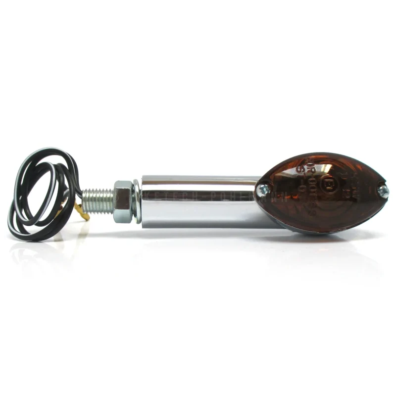 Blinker Paar Shin-Yo Cat-Eye lang, Chrom, Getönt, M10, E-geprüft, 12V/21W