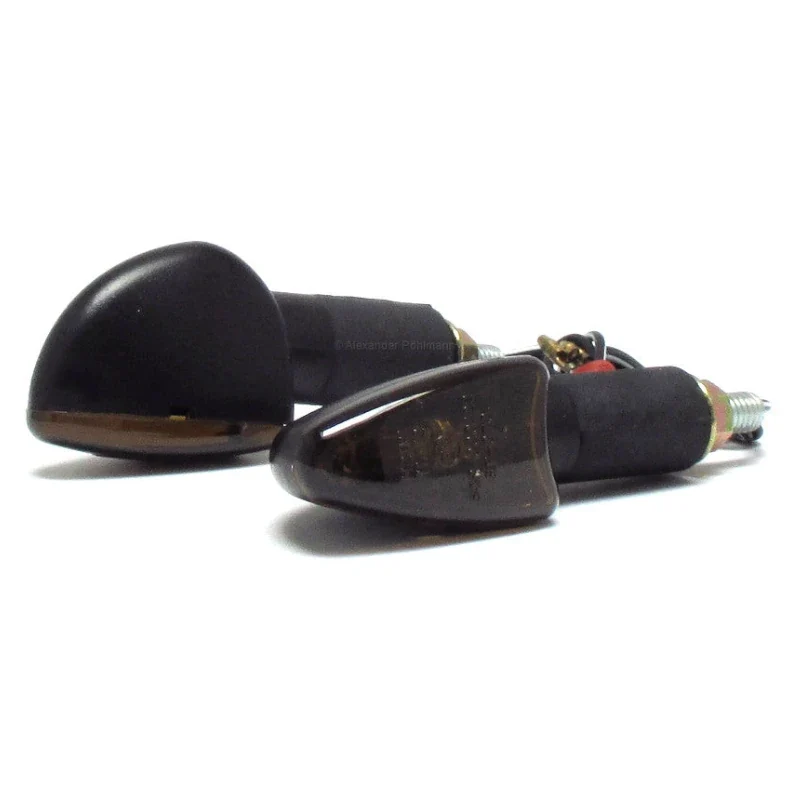 Blinker Paar Progress-Line Arrow, Schwarz, Getönt, M8, E-geprüft, 12V/21W