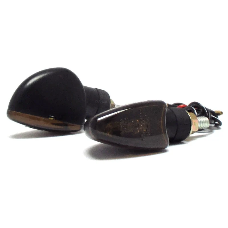 Blinker Paar Progress-Line Arrow, Schwarz, Getönt, M8, E-geprüft, 12V/21W