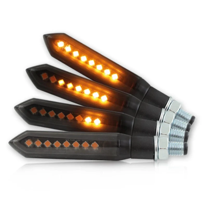 LED-Lauflichtblinker Progress-Line Flow schwarz, Getönt, E-geprüft, 12V/6W