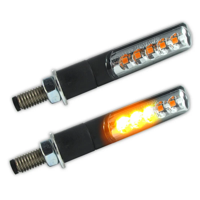LED-Lauflichtblinker Progress-Line Bold schwarz, Getönt, E-geprüft, 12V/3,2W