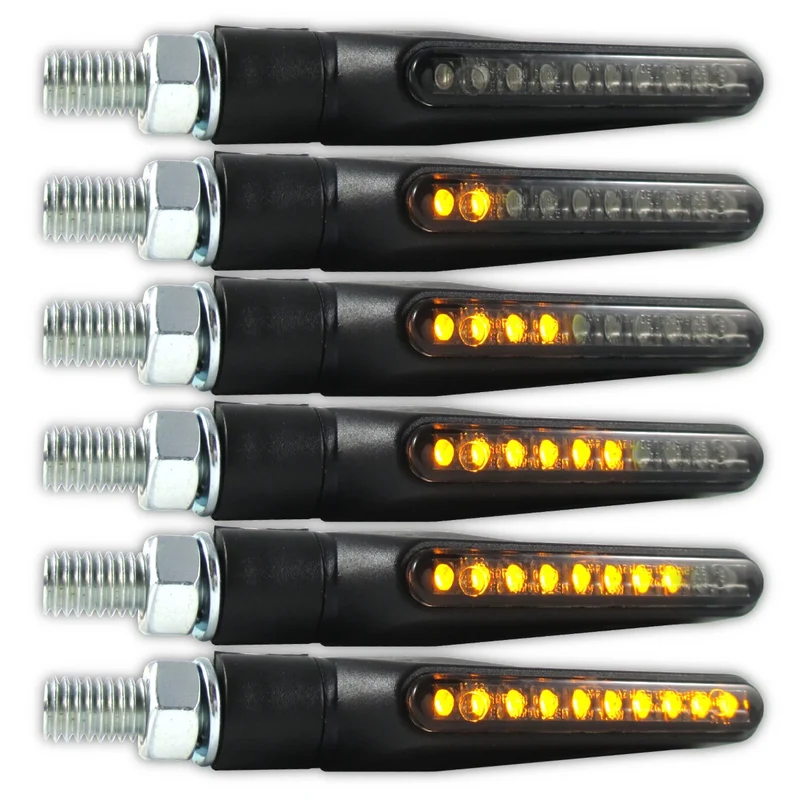 LED-Lauflichtblinker Progress-Line Katana schwarz, Getönt, E-geprüft, 12V/1,4W