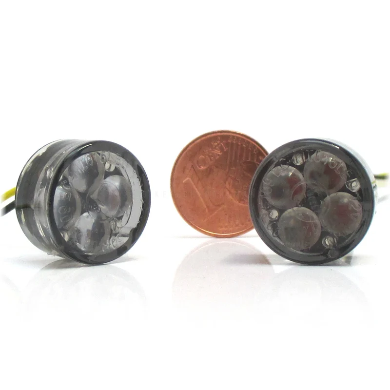 LED-Einbaublinker Paar Progress-Line Zero, Getönt, E-geprüft, 12V/11W