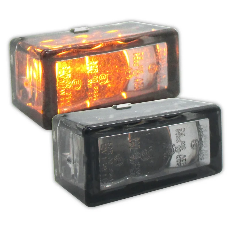 LED-Einbaublinker Paar Progress-Line Brick 3, Getönt, E-geprüft, 12V/3W