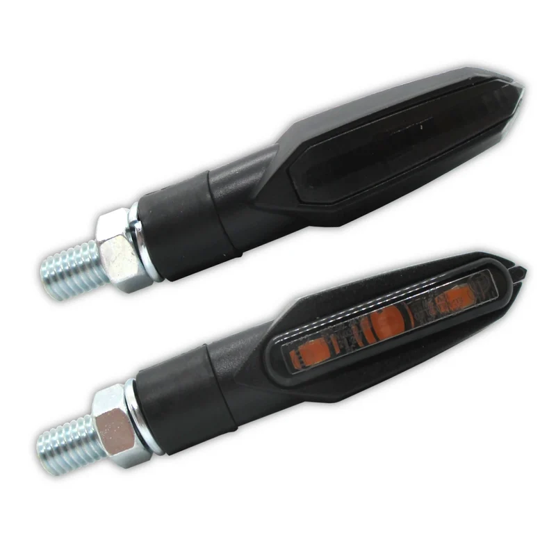 LED-Blinker Paar Progress-Line Slight, Getönt, M8, E-geprüft, 12V/2W