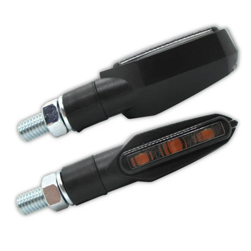 LED-Blinker Paar Progress-Line Slight, Getönt, M8, E-geprüft, 12V/2W
