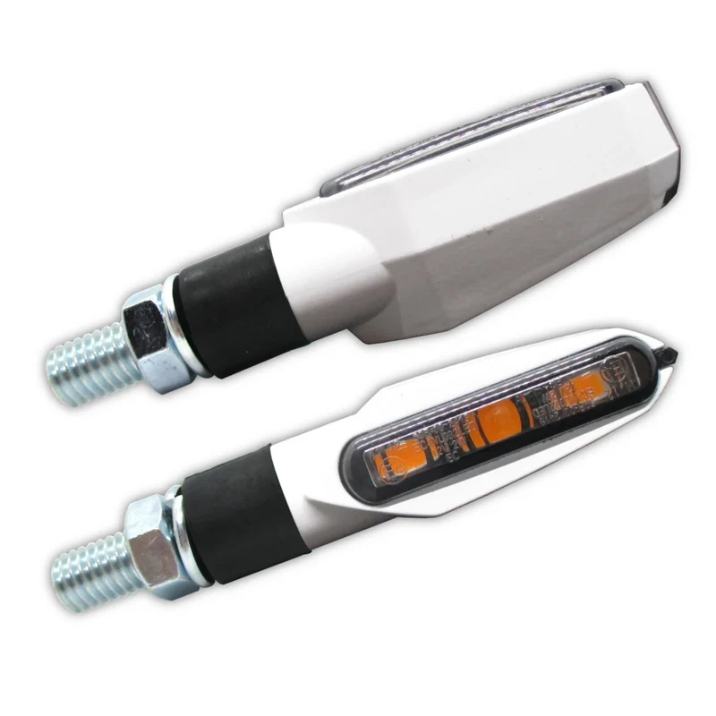 LED-Blinker Paar Progress-Line Slight, Getönt, M8, E-geprüft, 12V/2W