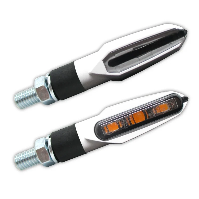 LED-Blinker Paar Progress-Line Slight, Getönt, M8, E-geprüft, 12V/2W