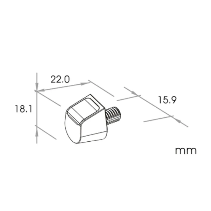 LED-Blinker Paar Progress-Line Skew schwarz, Klar, M6, E-geprüft, 12V/1,5W