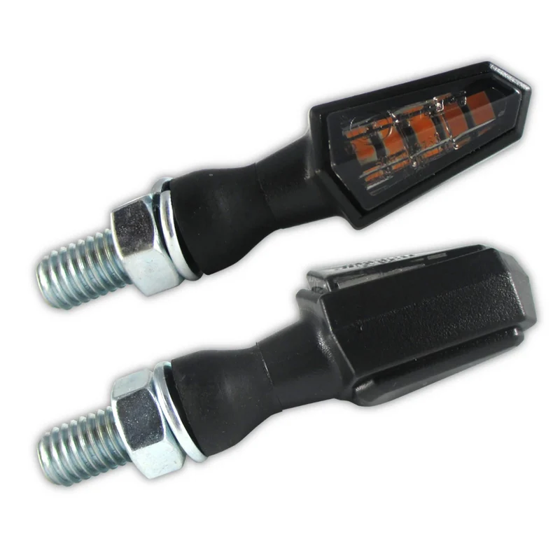 LED-Blinker Paar Progress-Line Pike schwarz, Getönt, M8, E-geprüft, 12V/3W