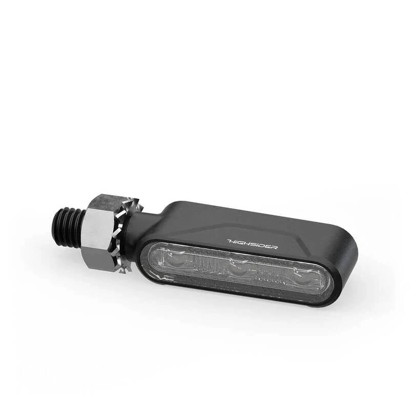 LED-Blinker Paar Highsider Ventura-Trek schwarz, Getönt, M8, E-geprüft, 12V/1,7W