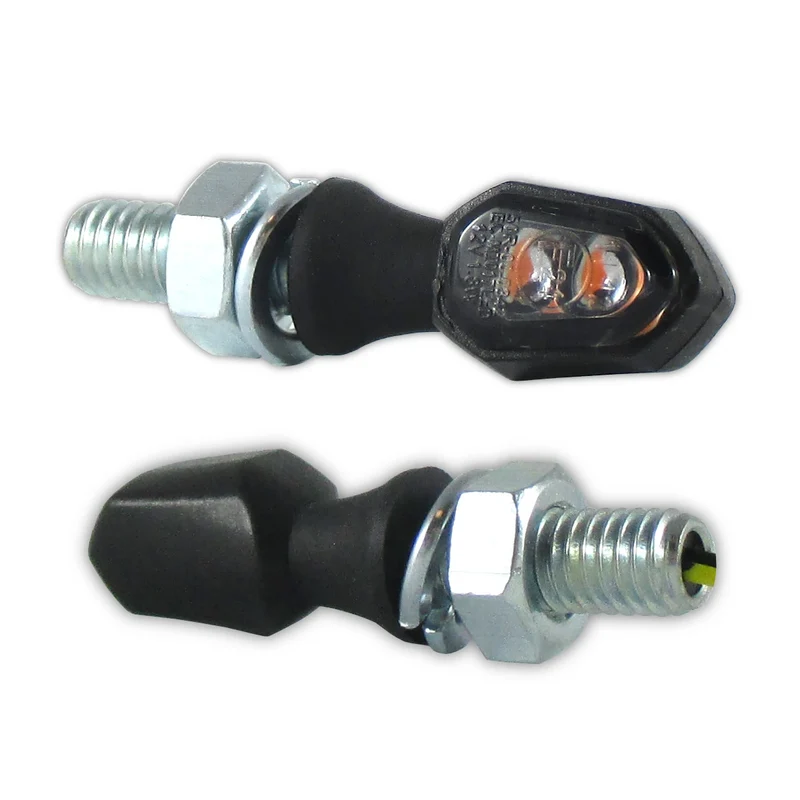 LED-Blinker Paar Progress-Line Vision schwarz, Getönt, M6, E-geprüft, 12V/1,8W