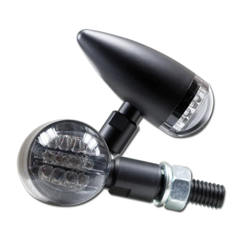 LED-Blinker Paar Progress-Line Bullet, Getönt, M8, E-geprüft, 12V/2W