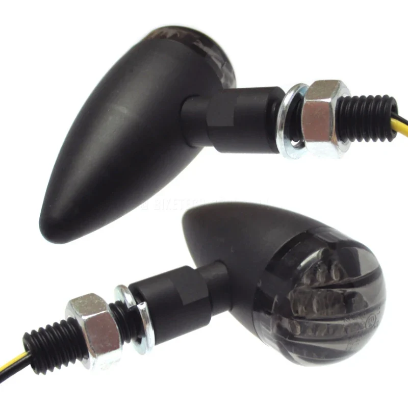 LED-Blinker Paar Progress-Line Bullet, Getönt, M8, E-geprüft, 12V/2W