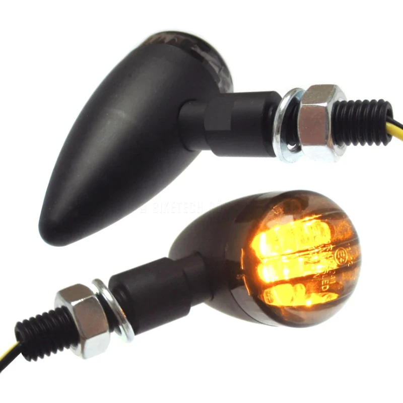 LED-Blinker Paar Progress-Line Bullet, Getönt, M8, E-geprüft, 12V/2W