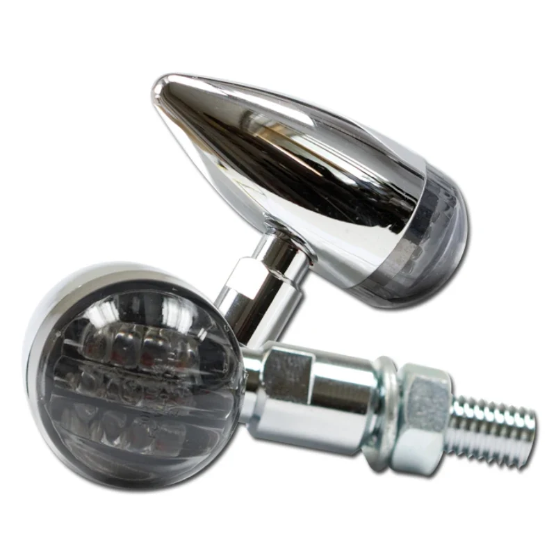 LED-Blinker Paar Progress-Line Bullet, Getönt, M8, E-geprüft, 12V/2W