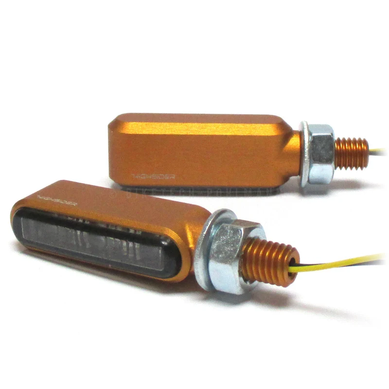 LED-Blinker Paar Highsider Pro Bronx gold, Getönt, M8, E-geprüft, 12V/2W