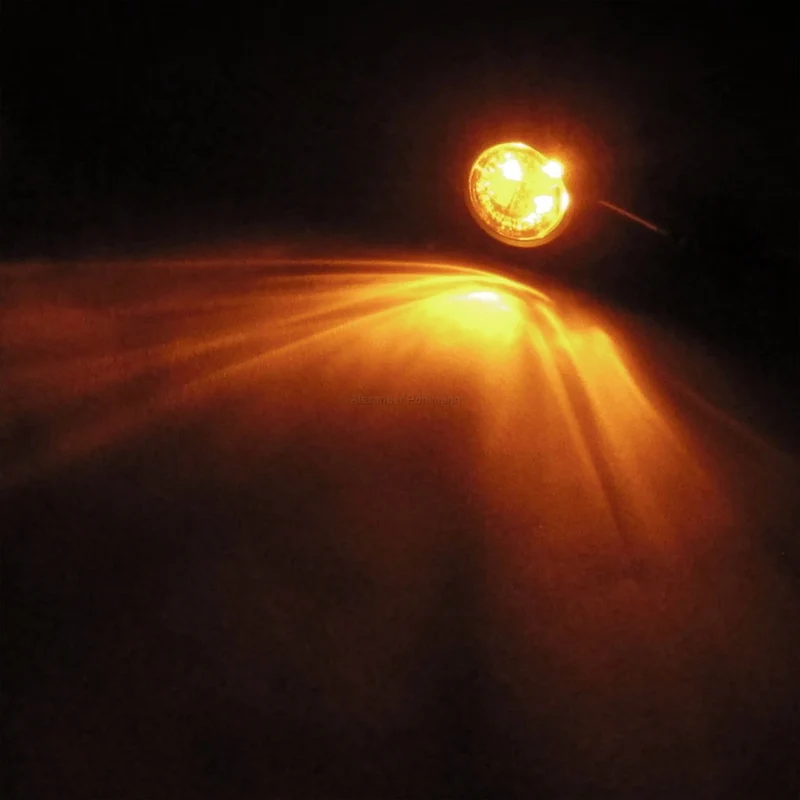 LED-Blinker mit Rück- & Bremslicht Progress-Line Jack 3in1, Schwarz/Silber