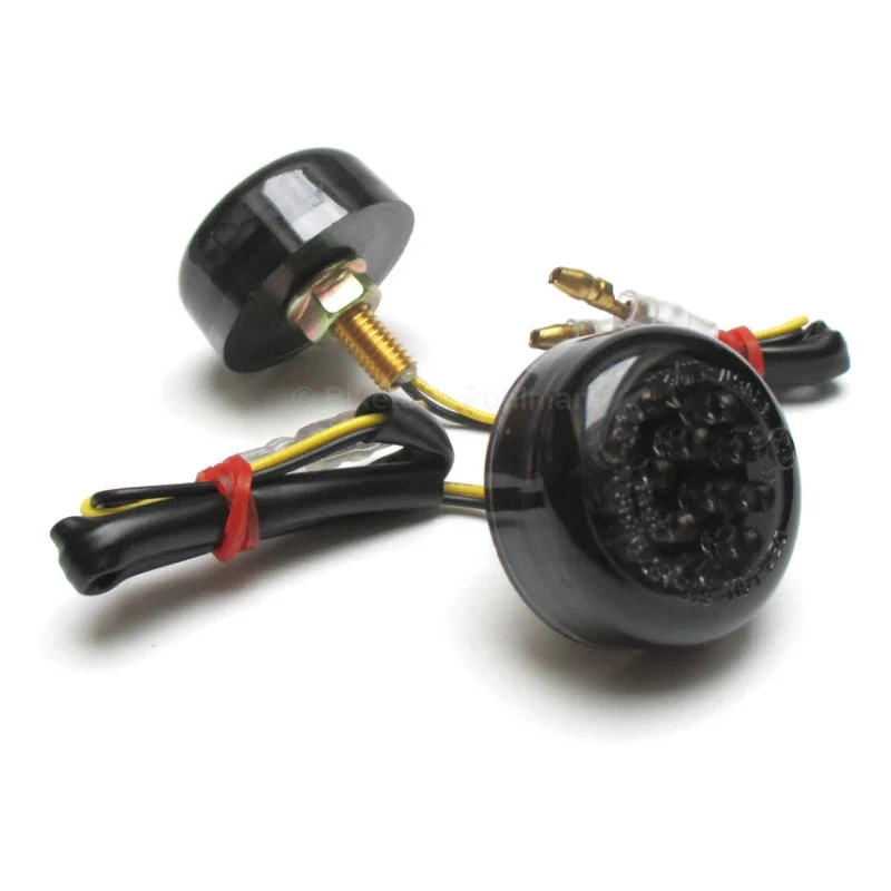 LED-Einbaublinker Paar Progress-Line Trenta, Getönt, E-geprüft, M6, 12V/2W