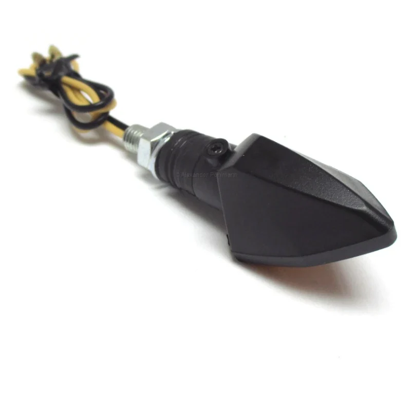 Blinker Paar Highsider Rock, Schwarz, Gelb, M8, E-geprüft, 12V/6W