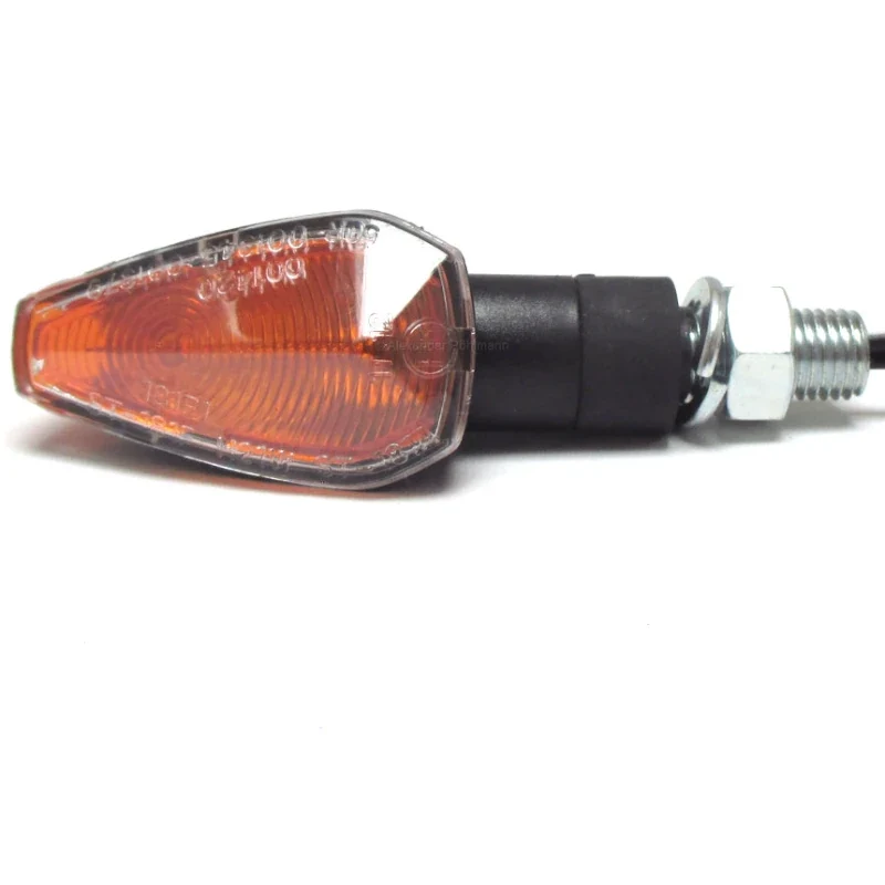 Blinker Paar Progress-Line Peak, Schwarz, Klar, M10, E-geprüft, 12V/21W