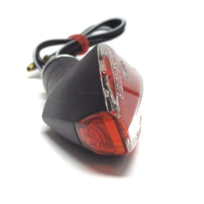 Blinker Paar Progress-Line Peak, Schwarz, Klar, M10, E-geprüft, 12V/21W
