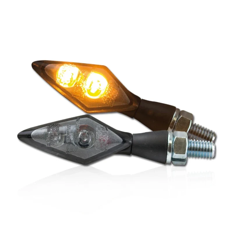 LED-Blinker Paar Progress-Line Spark schwarz, Getönt, M8, E-geprüft, 12V/2,8W