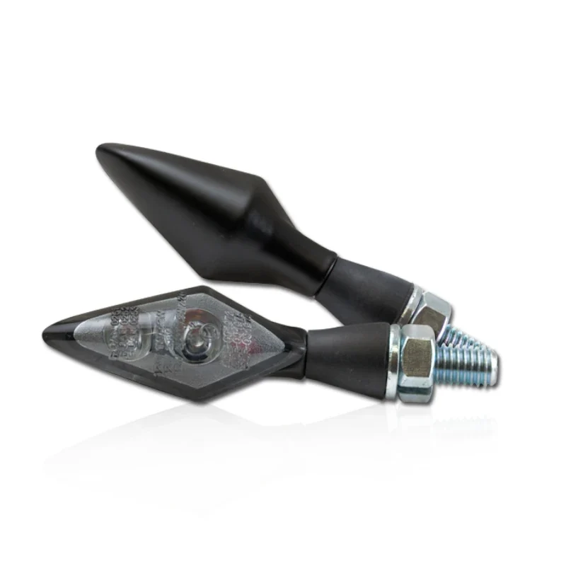 LED-Blinker Paar Progress-Line Spark schwarz, Getönt, M8, E-geprüft, 12V/2,8W
