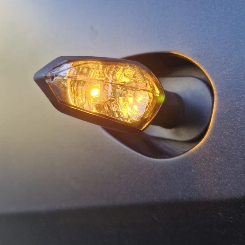 LED-Blinker Paar Progress-Line Shot schwarz, Getönt, M8, E-geprüft, 12V/1,5W