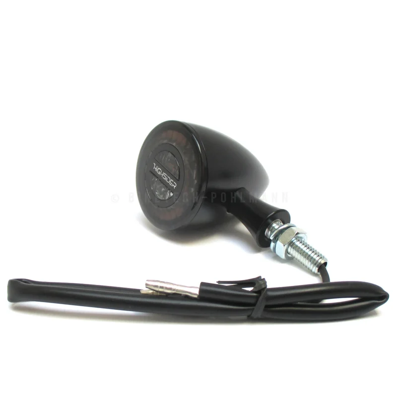 LED-Blinker Paar Highsider Rocket Bullet schwarz, Getönt, E-geprüft, 12V/2,7W