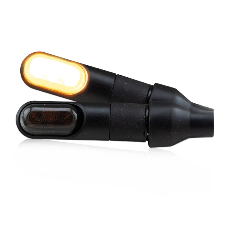 LED-Blinker Paar Progress-Line Rapid schwarz, Getönt, M8, E-geprüft, 12V/2,4W