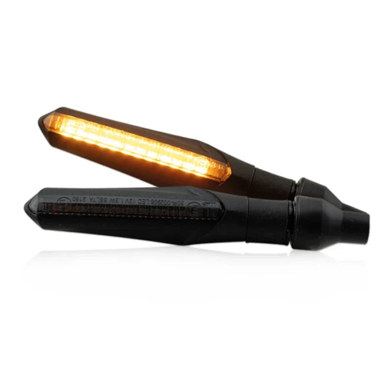 LED-Blinker Paar Progress-Line Blade schwarz, Getönt, M8, E-geprüft, 12V/1,3W