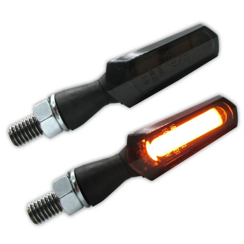 LED-Blinker Paar Progress-Line Nado schwarz, Getönt, M8, E-geprüft, 12V/7W