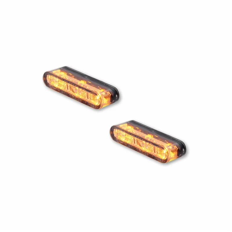 LED-Einbaublinker Paar Highsider Star-MX1 Pro, Getönt, E-geprüft, 12V/2,5W