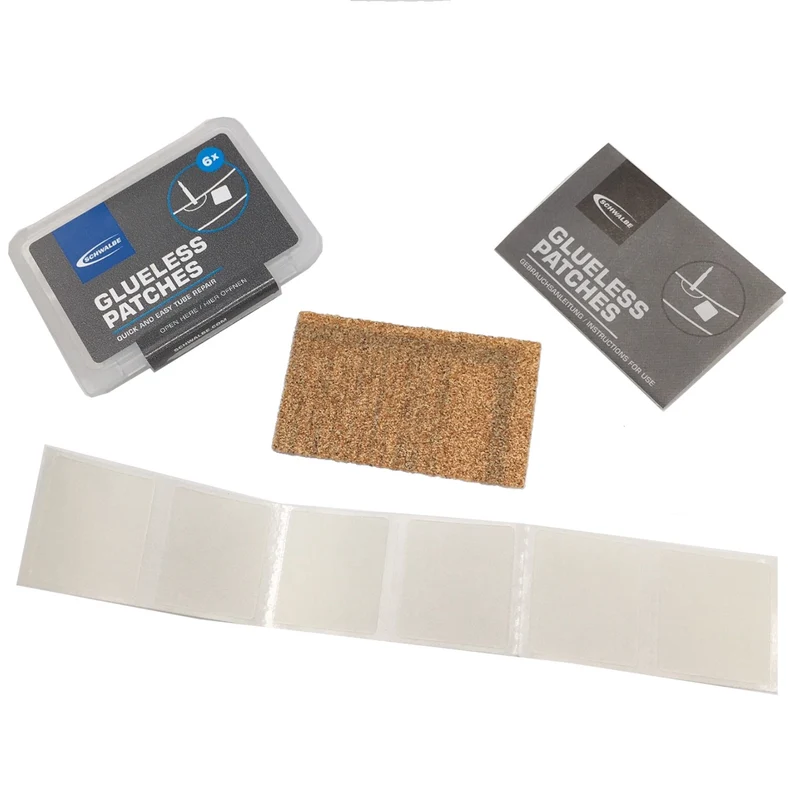 Schwalbe Glueless Patches Pack of 6 Clear - Bicycle Puncture Repair Kit