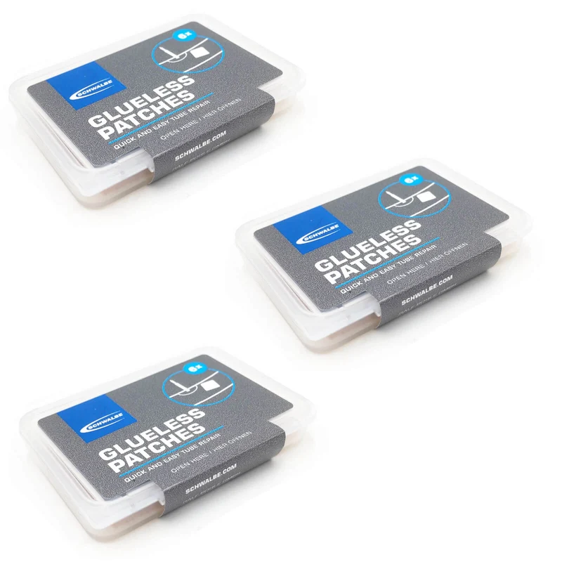 Schwalbe Glueless Patches Pack of 6 Clear - Bicycle Puncture Repair Kit