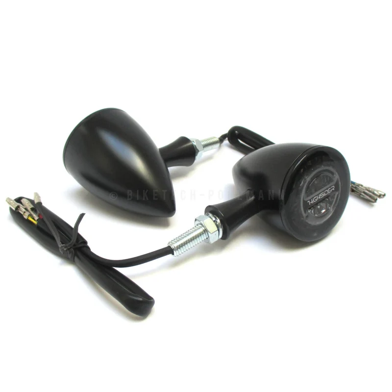 LED-Blinker mit Rück- & Bremslicht Highsider Pro Rocket Bullet 3in1 schwarz
