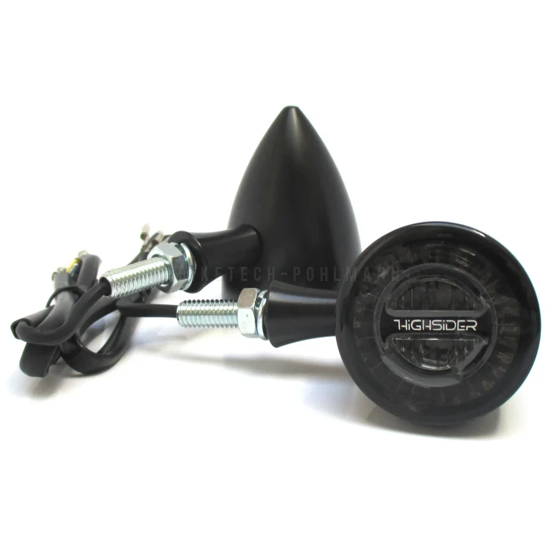 LED-Blinker mit Rück- & Bremslicht Highsider Pro Rocket Bullet 3in1 schwarz