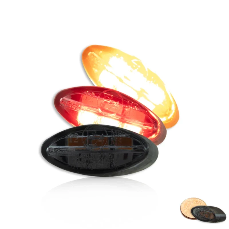 LED-Einbaublinker mit Rück- & Bremslicht Progress-Line Cateye 3in1, E-geprüft