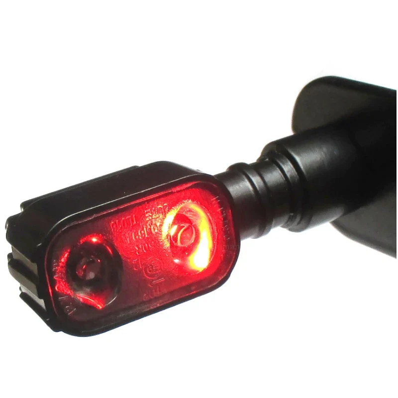 LED-Blinker mit Rück- & Bremslicht Progress-Line Fluted 3in1, Schwarz, E-geprüft