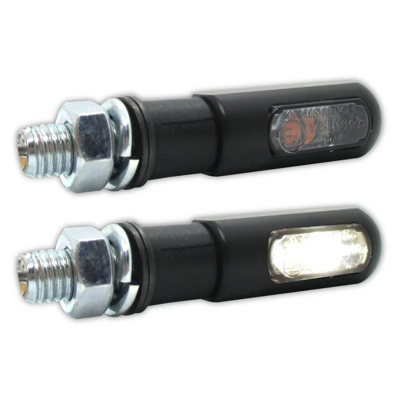 LED-Blinker mit Positionslicht Progress-Line Heat 2in1 schwarz, E-geprüft