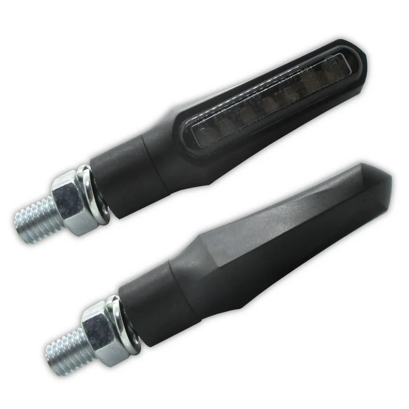 LED-Blinker mit Positionslicht Highsider Shorty-Fin 2in1 schwarz, E-geprüft