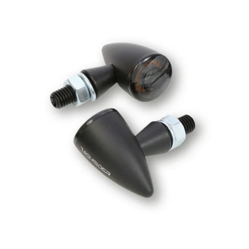 LED-Blinker mit Positionslicht Highsider Montana Bullet 2in1 schwarz, E-geprüft