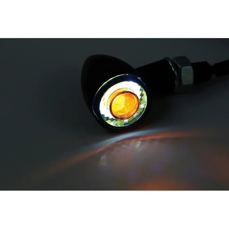 LED-Blinker mit Positionslicht Highsider Montana Bullet 2in1 schwarz, E-geprüft
