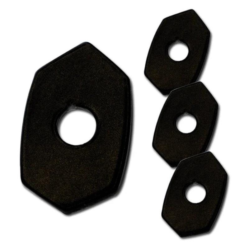 Blinker Adapterplatten Progress-Line Kawasaki M10, Schwarz, ABS, 48x30 mm