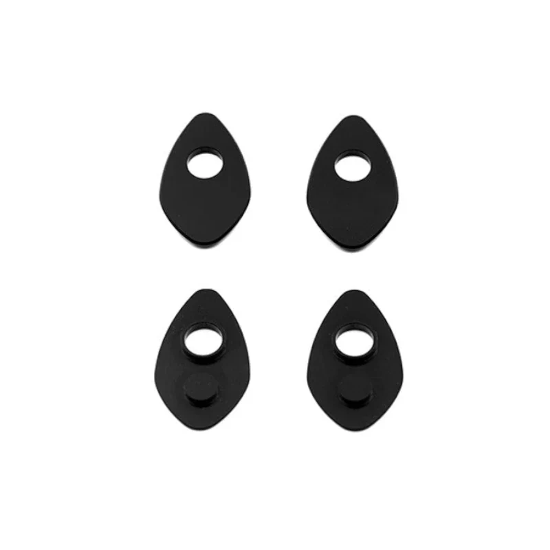 Blinker Adapterplatten Progress-Line Honda M10, Schwarz, Alu, 45x26 mm