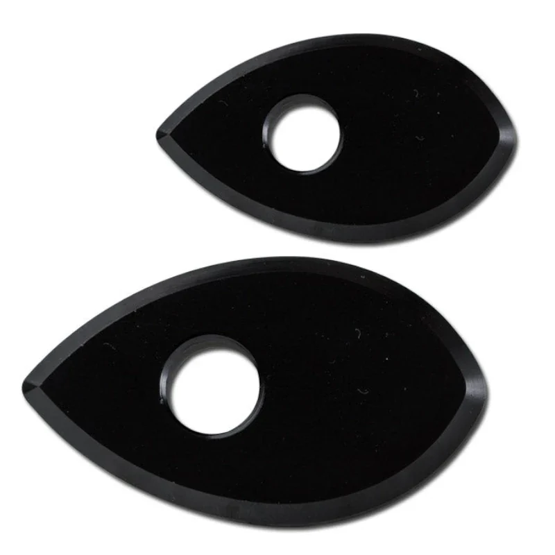 Blinker Adapterplatten Progress-Line Honda M10, Schwarz, Alu, 51x28 mm